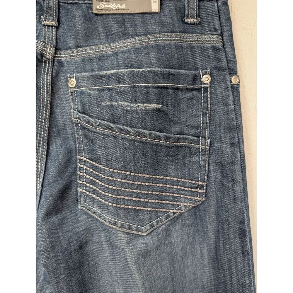 Southpole Jeans Boys 12 Blue Baggy Denim Relaxed Fit Wide Leg School Y2K